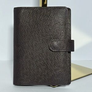 Authentic Louis Vuitton agenda in brown leather - project piece
